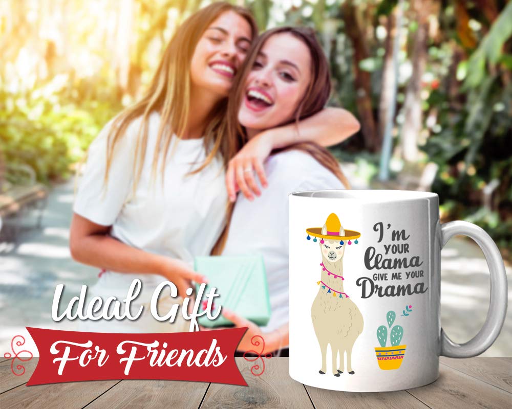 Bubble Hugs Counselor Coffee Mug 11 Oz, I 'M Your Llama Give Me Your Drama Funny Gift For Guidance Mental Health Therapist High