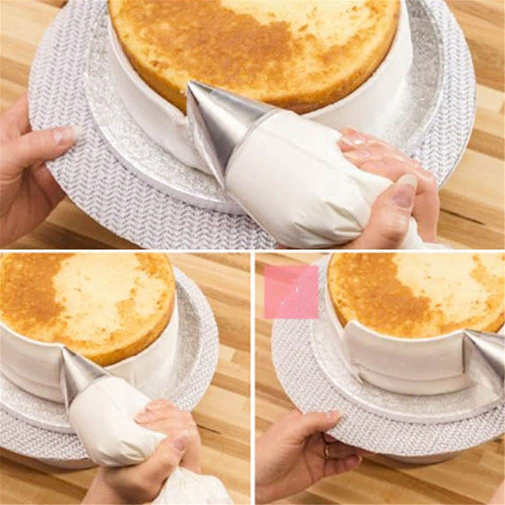 Roseflower 4 Pcs Large Piping Tips Set - Grade Stainless Steel Big Piping Nozzles Kit For Pastry Cupcakes Cakes Cookies Decorati