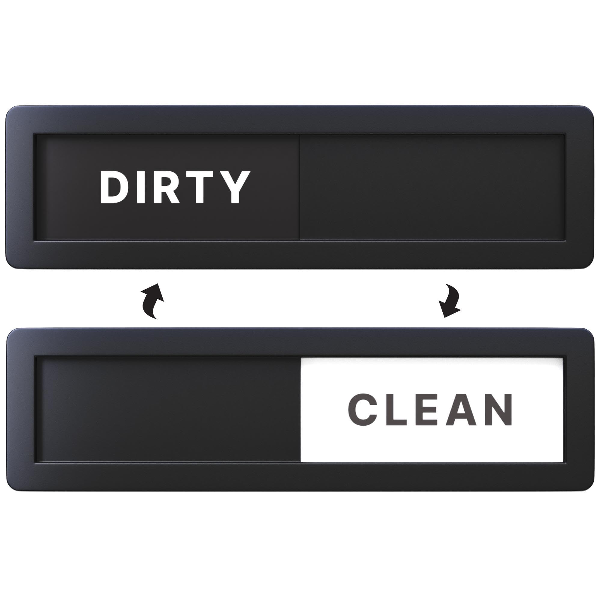 Mini Dishwasher Clean Dirty Sign Magnet, Extra Small 3.9 x 1.1 Inch, Simple Minimal Design, Non-Scratch Strong Magnetic, Optiona