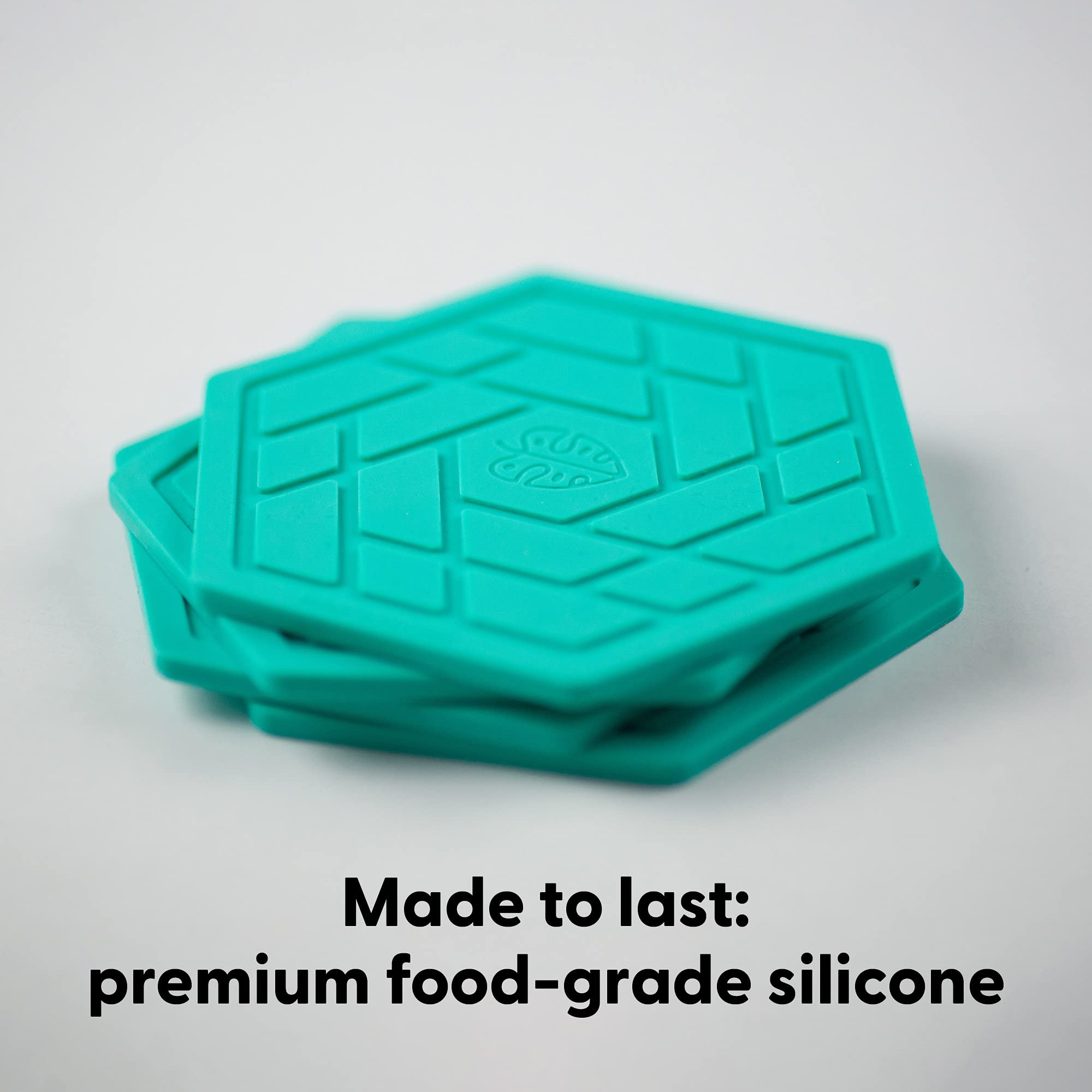 Shinemade Silicone Drink Coasters Set Of 4,Flexible & Heat-Resistant - Perfect For Home Decor & Table Protection (Aqua Saltwater