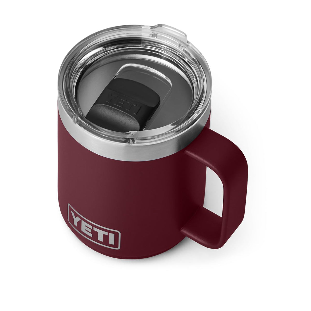 Yeti Rambler 10 Oz Stackable Mug, Vacuum Insulated, Stainless Steel With Magslider Lid, Wild Vine Red