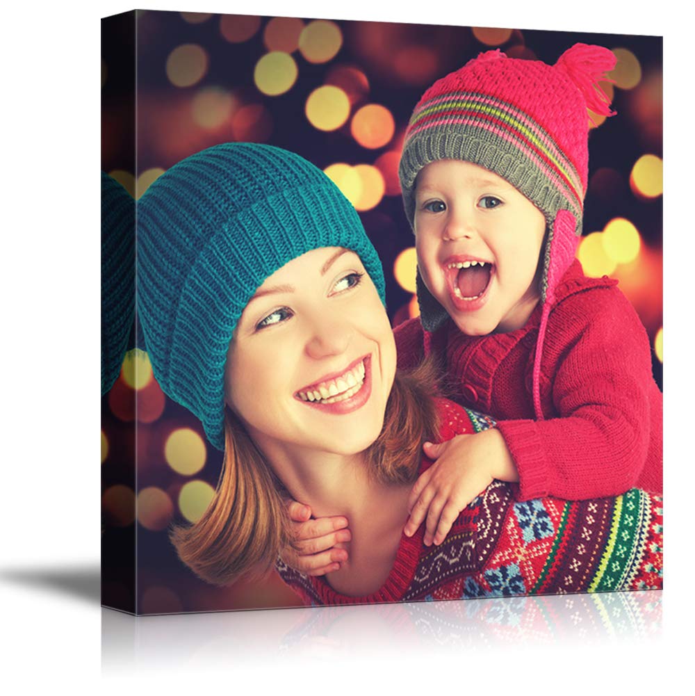 Nwt Custom Canvas Prints With Your Photos For Family, Personalized Canvas Pictures For Wall To Print Framed 16X16 Inches