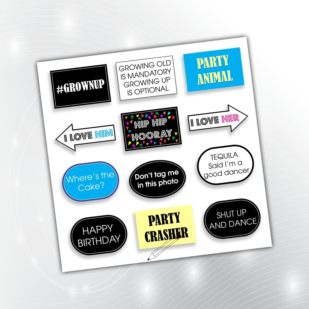 PartyStuff Props  Birthday Party Props 2 (12 Piece)