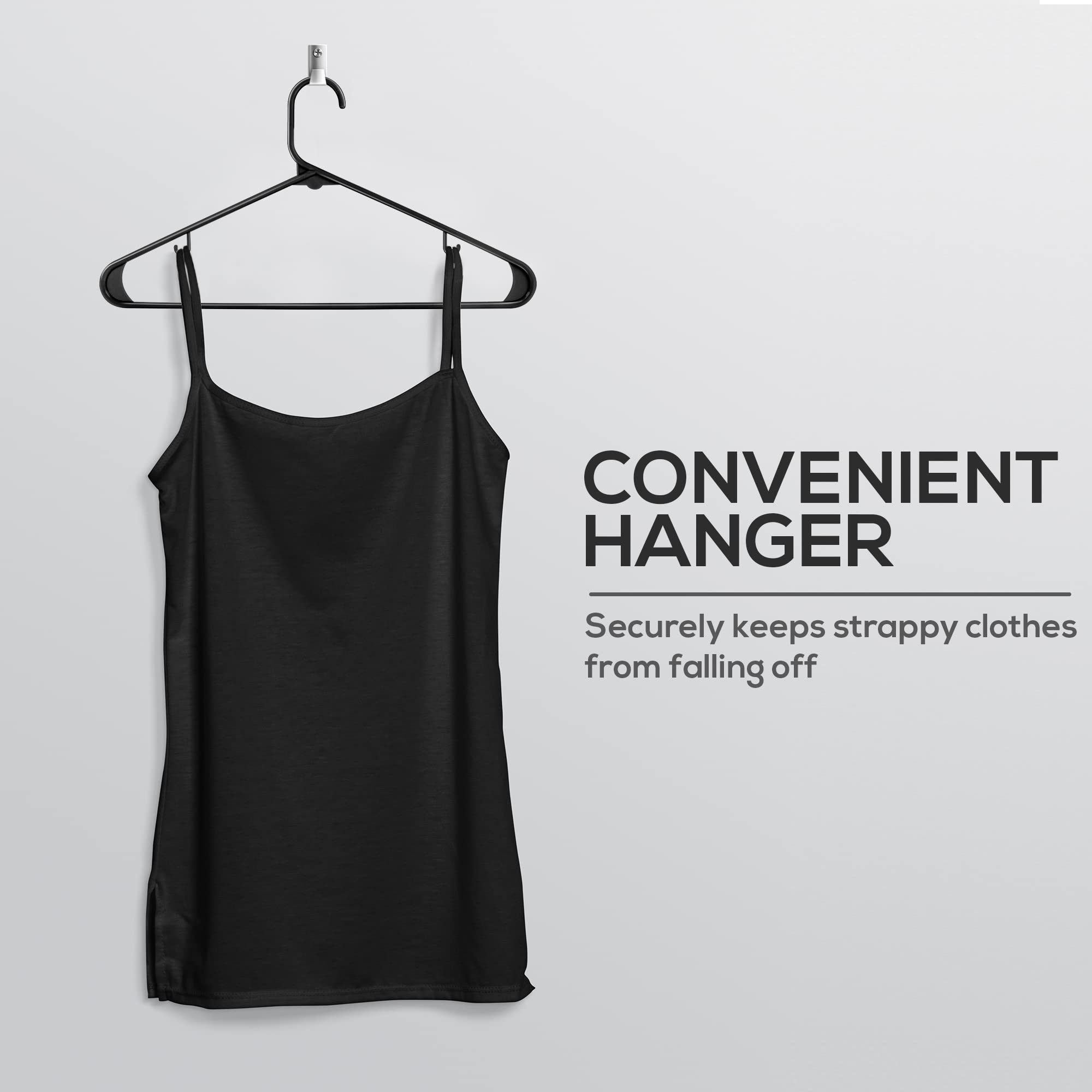 Utopia Home Plastic Slim And Sleek Clothes Hangers Pack Of 200, Black, Cordless