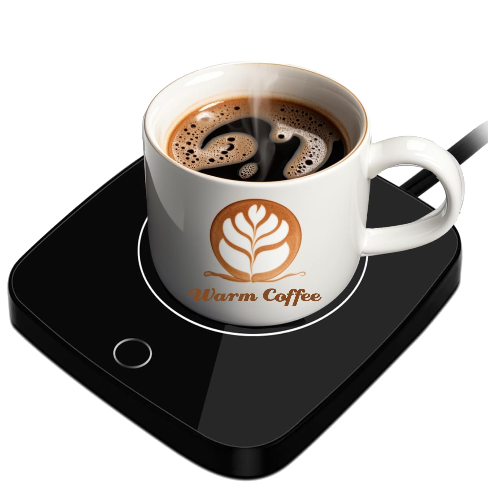 Coffee Cup Warmer For Desk, Smart Coffee Mug Warmer For Desk Home Office Use With 3 Temperature Setting, Beverage Warmer Candle