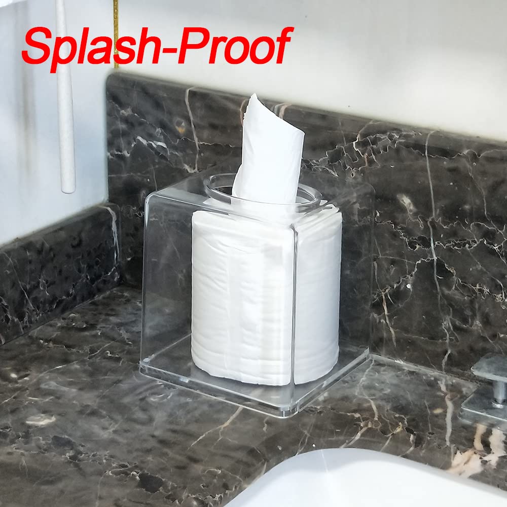 Square Clear Acrylic Tissue Box Covers, Big Bathroom Facial Napkin Box Holders, Table Clear Dryer Sheet Dispenser For Bathroom,