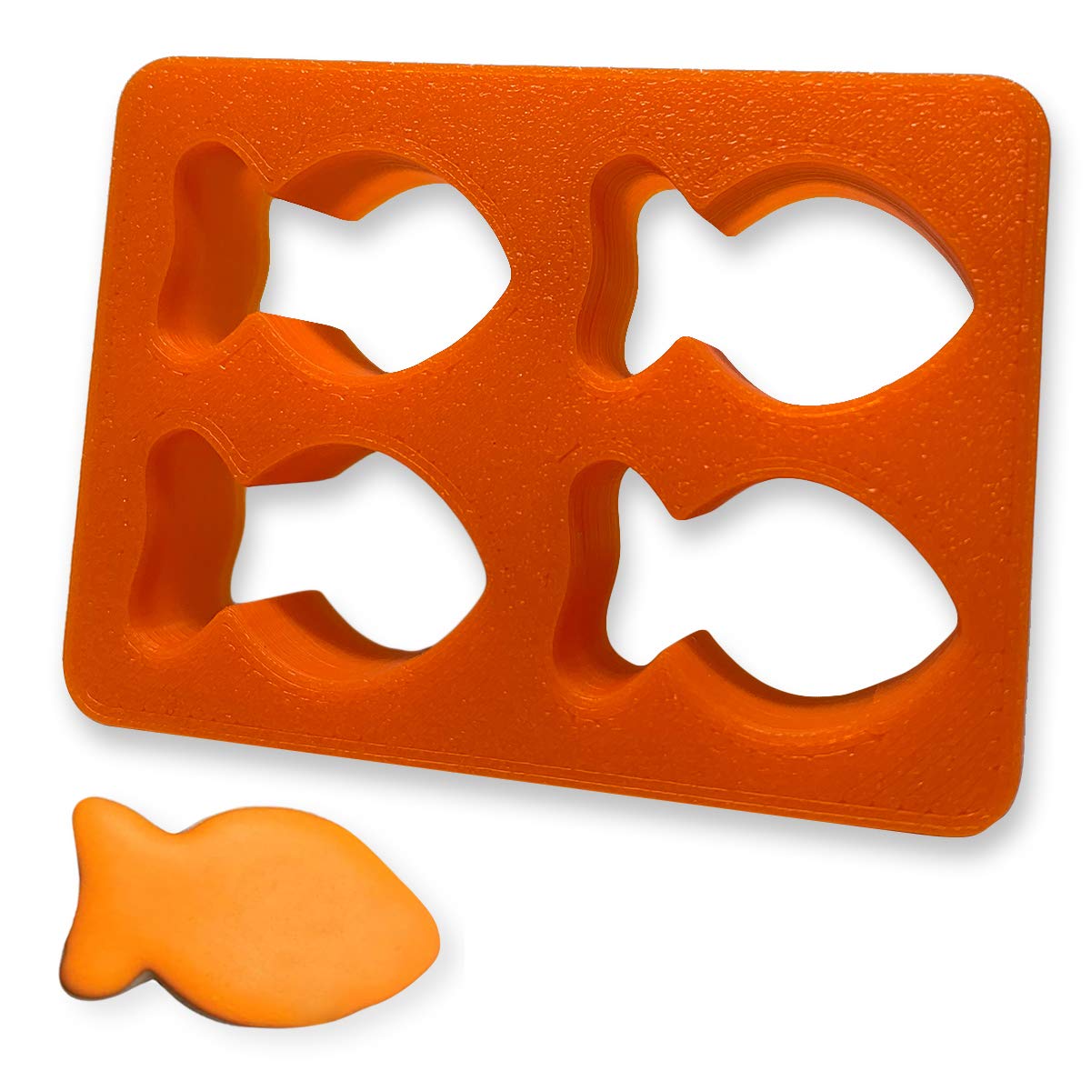 Mini Gold Fish Cookie Cutter, Orange Goldfish, Multi 4 Molds In 1, Dough Fondant Fish Shape For Baking Biscuits, Crackers, And P