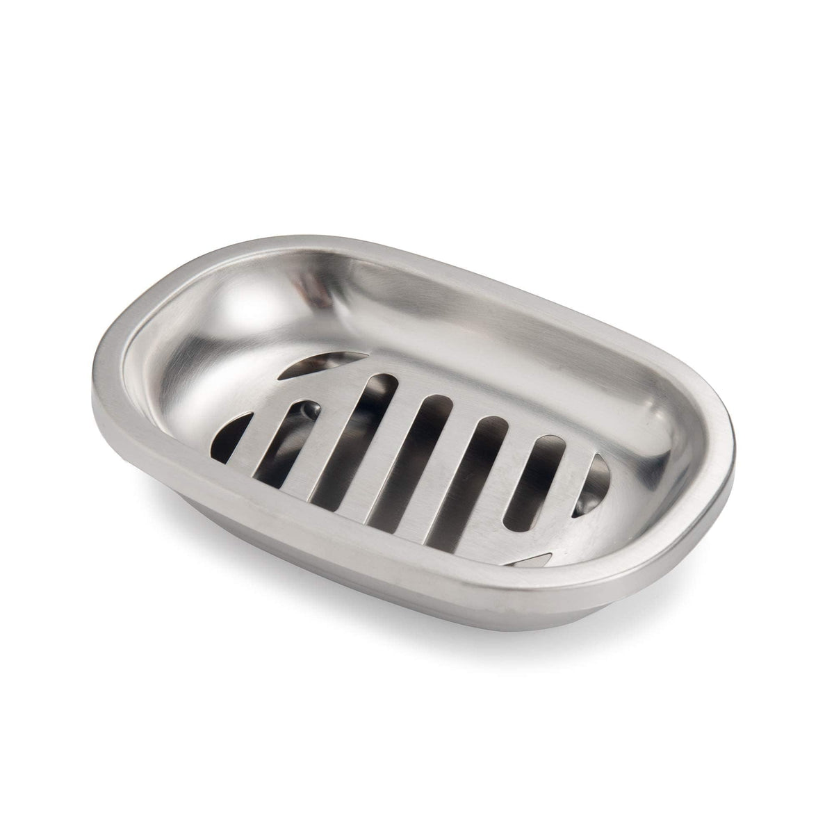 Imeea Silver Soap Dish Sus304 Stainless Steel Brushed Soap Dish With Drain Bathroom Soap Holder