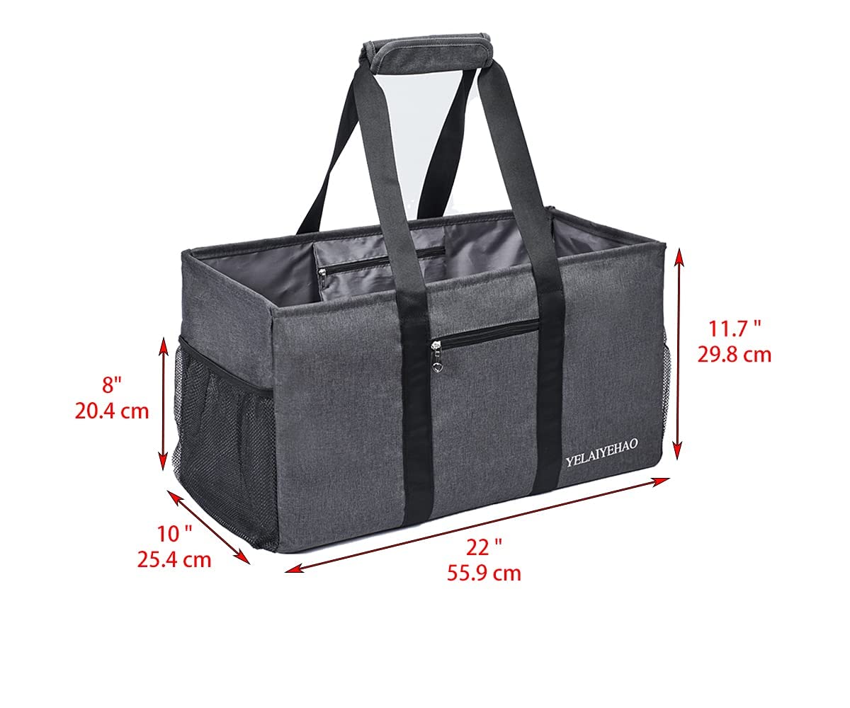 Yelaiyehao Large Utility Tote Bag, Foldable Collapsible Tote For Storage Pool Beachshopping Picnic Laundry Gym And Luggage