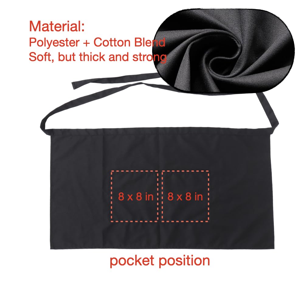 Urby Waist/Half Aprons For Women With Pockets Plus Size Apron Xl Xxl Or Waist W40+, Mandiles Para Mujer Para Trabajo, Extra Larg
