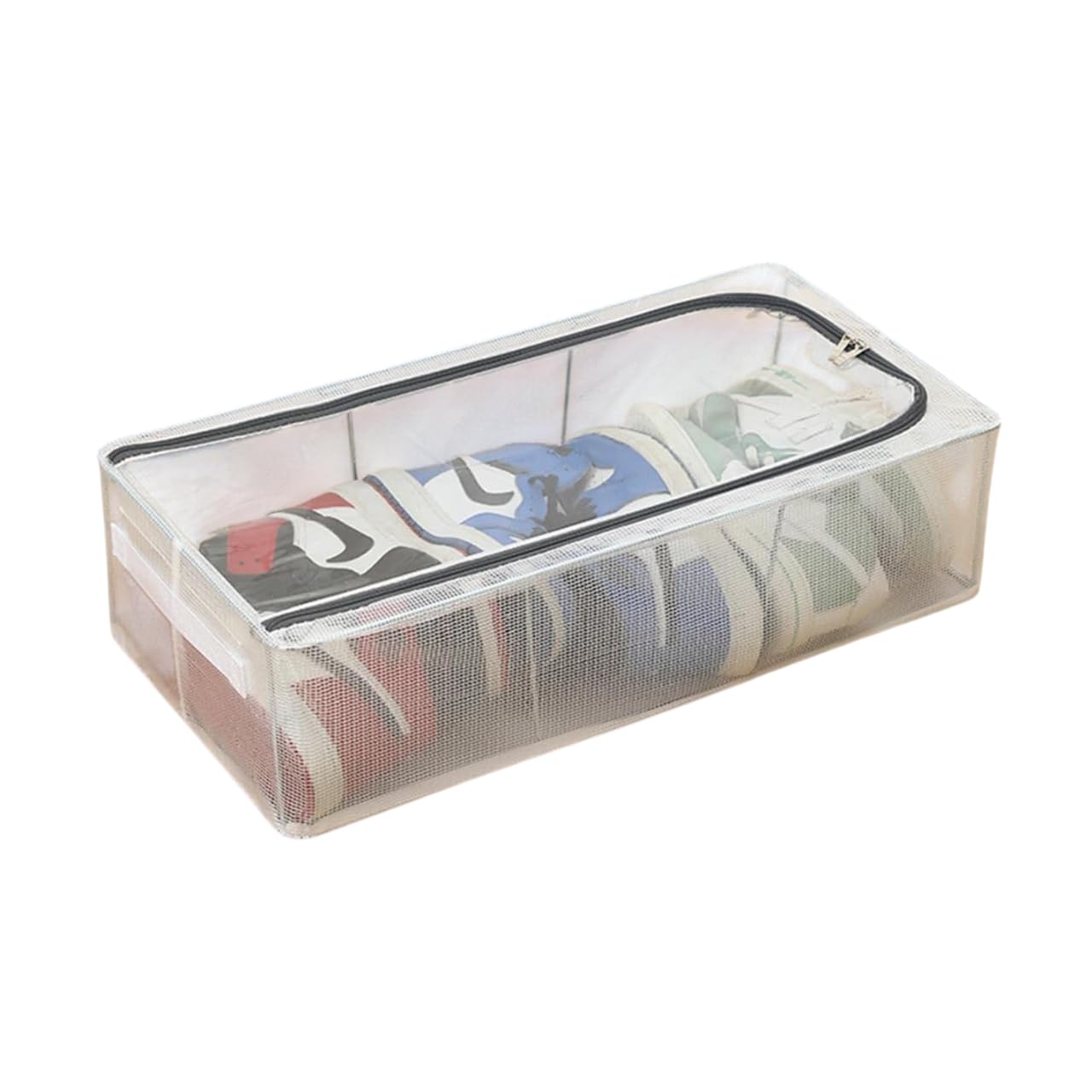 Srwopkray Transparent UnderBed Clothes Storage Bag Organizer Pvc Folding Dustproof Bag With Reinforced Handle And Zipper Storag