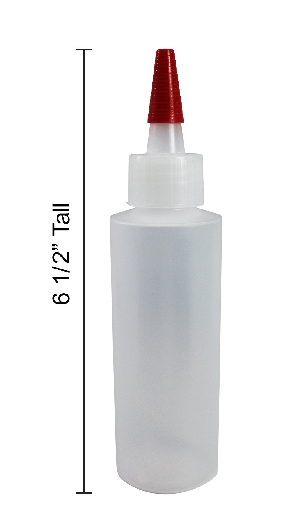 Pinnacle Mercantile (8-Pack 4 Oz Plastic Squeeze Bottles Long Red Tip Caps Food Grade Perfect For Icing, Cookie Decorating, Cond