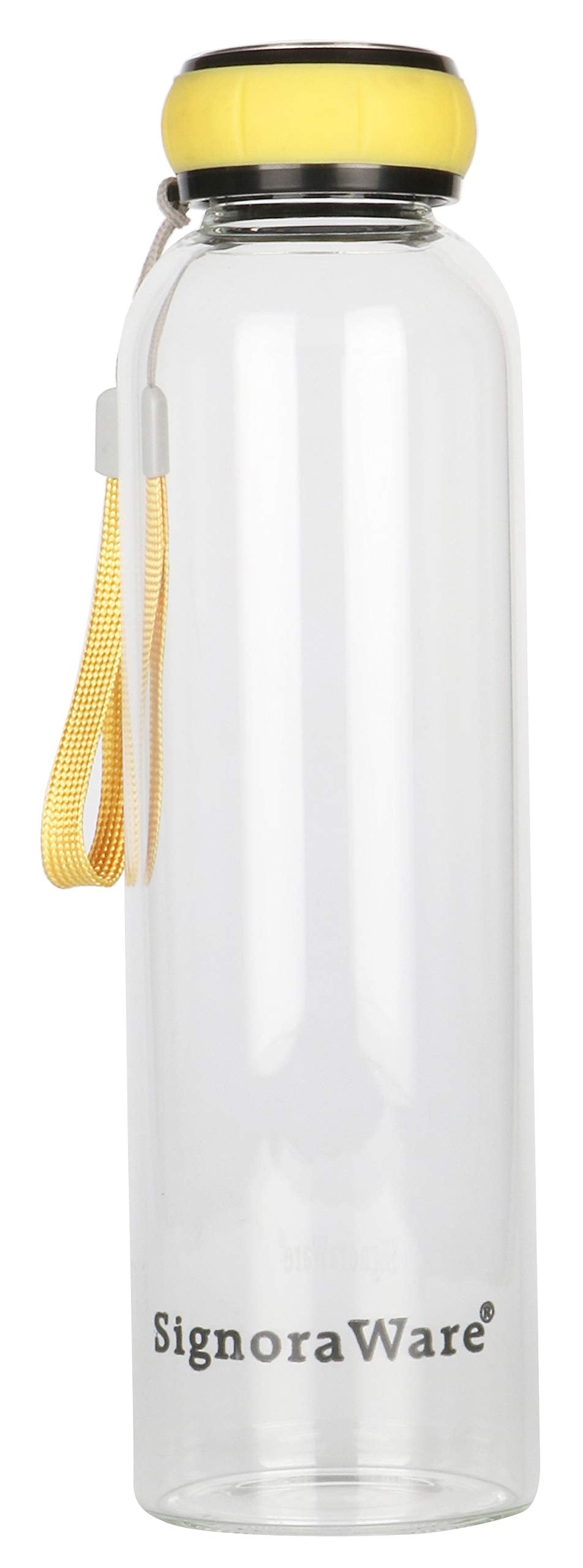 Signoraware Aqua Marine Borosilicate Glass Bottle 750 Ml, Yellow
