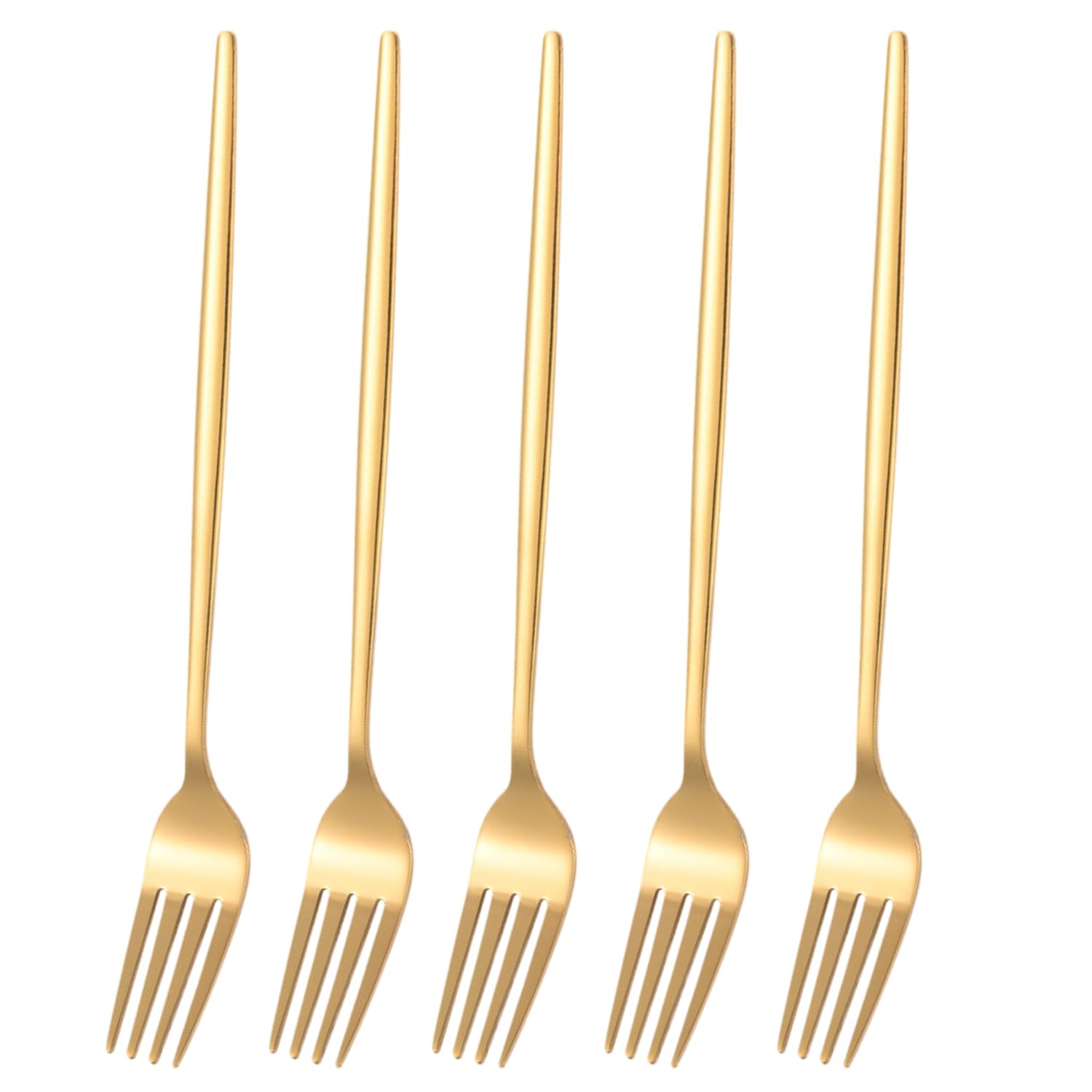 Lfwataxy 5Pcs 8.25 Food Grade 304 Stainless Steel Forks Silverware - Dinner Forks - Flatware Forks - Cutlery Forks - Dishwasher