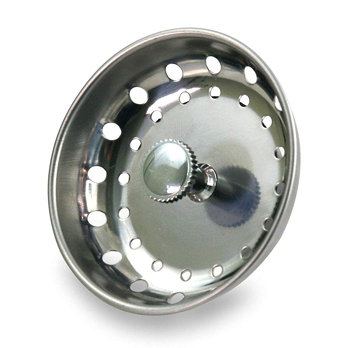 Highcraft 97333O Kitchen Sink Basket Strainer Replacement For Standard Drains (3-12 Inch) Chrome Plated Stainless Steel Body Wit