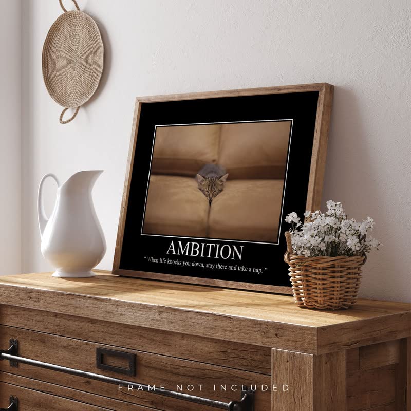 Ambition Demotivational Poster Snarky Ironic Funny Sarcastic Office Wall Decor Art Print 11X14 Inches Unframed