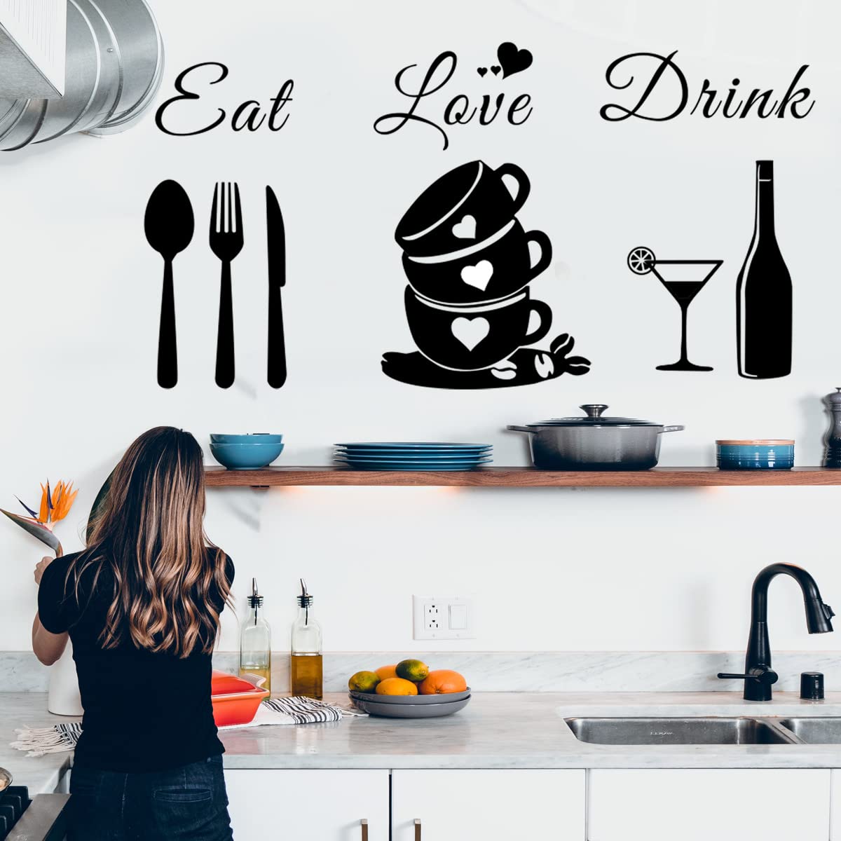 Kitchen Quote Wall Stickers Kitchen Wall Decor Kitchen Wall Decals Dining Room Wall Quotes Bless This Kitchen Vinyl Diy Art Peel