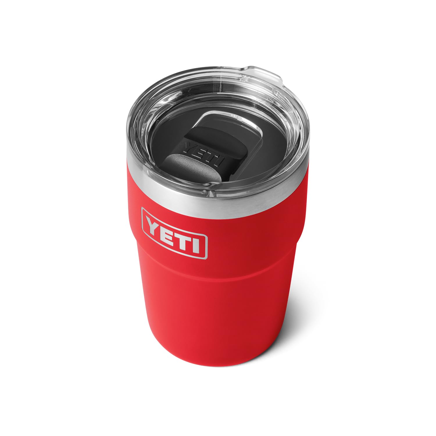 YETI Rambler 16 oz Stackable Tumbler, Vacuum Insulated, Stainless Steel with MagSlider Lid, Rescue Red