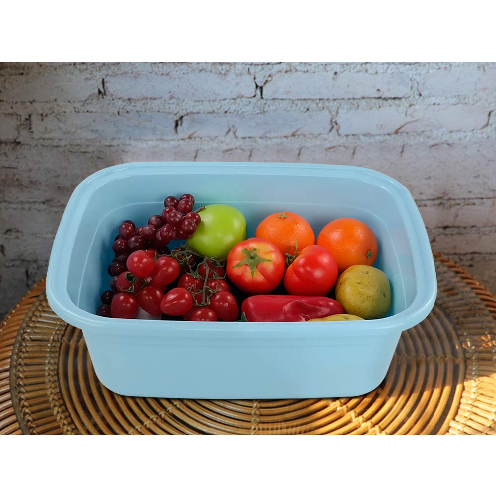 Jandson 16 Quart Plastic Basin, Colorful Dish Pan, 3 Packs