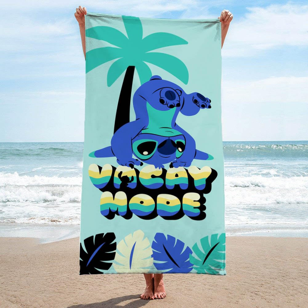 Disney Lilo & Stitch Kids Bath Pool Beach Towel - Super Soft & Absorbent 100% Cotton Towel  Measures 28 x 58