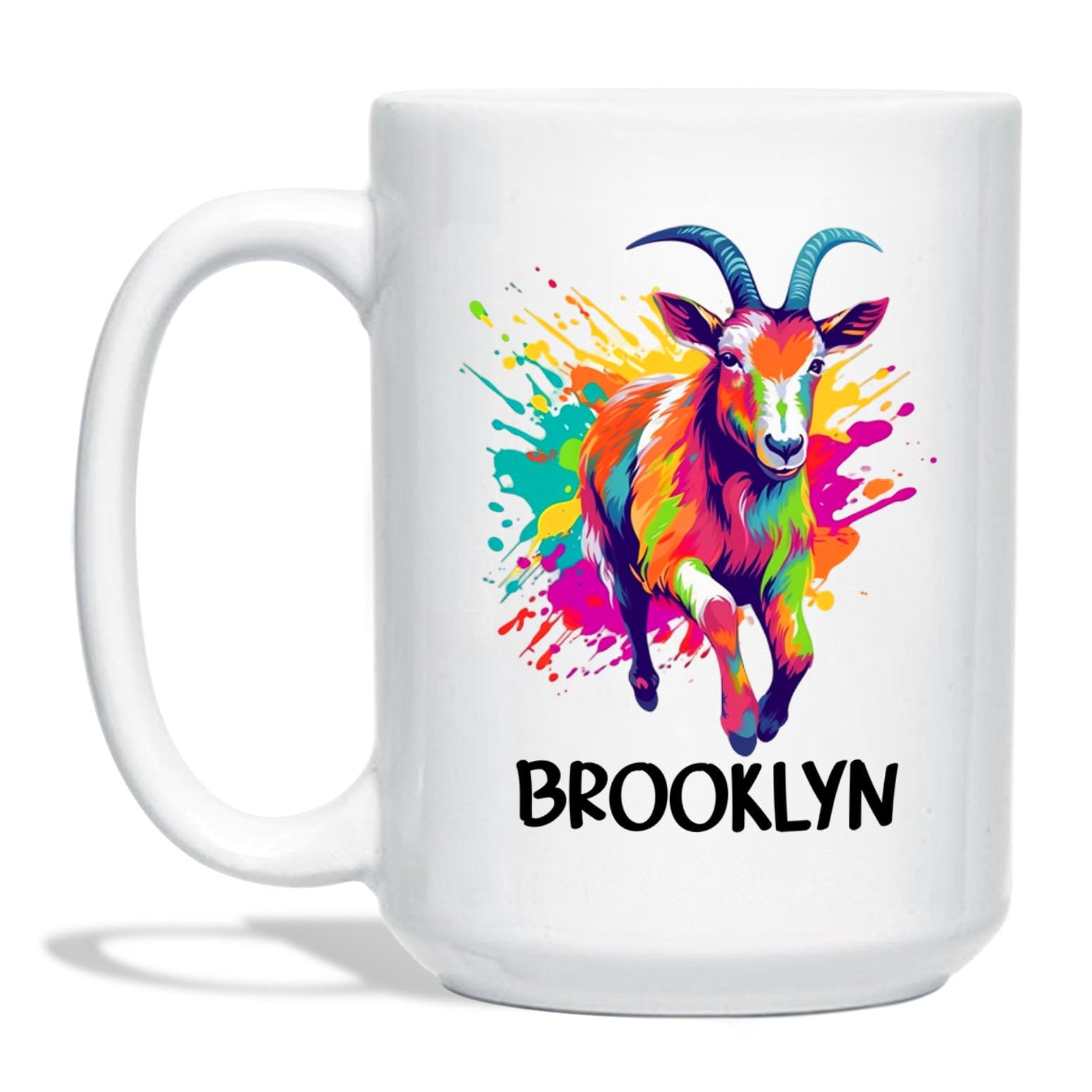 Personalized Goat Travel Coffee Mugs Cups Gift For Men Women Birthday, Customized Goat Lover White Ceramic Mug 11 Oz 15 Oz, Goat