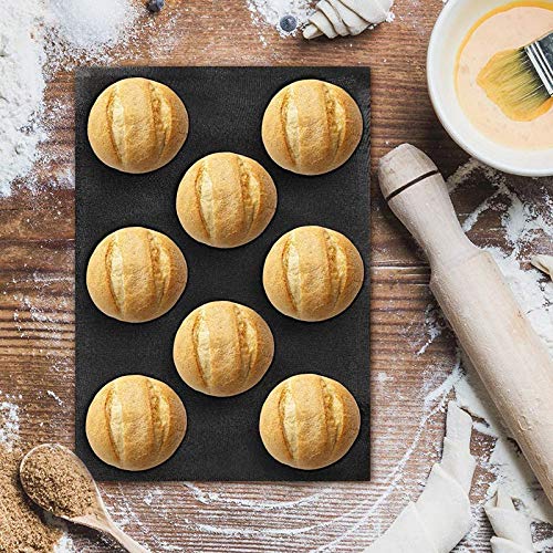 Hamburger Bun Pan For Baking, Mesh Silicone Hamburger Bun Mold, 8 Cavities Silicone Loaf Pan, Silicone Hamburger Bread Forms Per