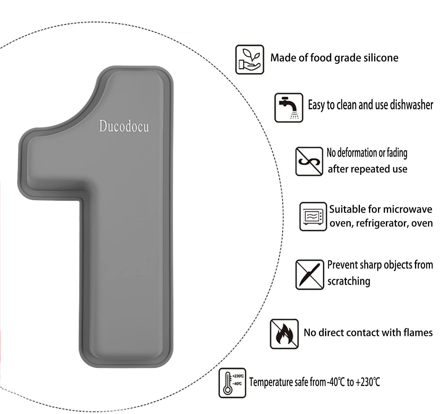 Ducodocu Silicone Number Cake Pan Large 3D Number Cake Mold Baking Forms Novel Cake Tins Diy Baking Mold For 13/31Th Birthday We