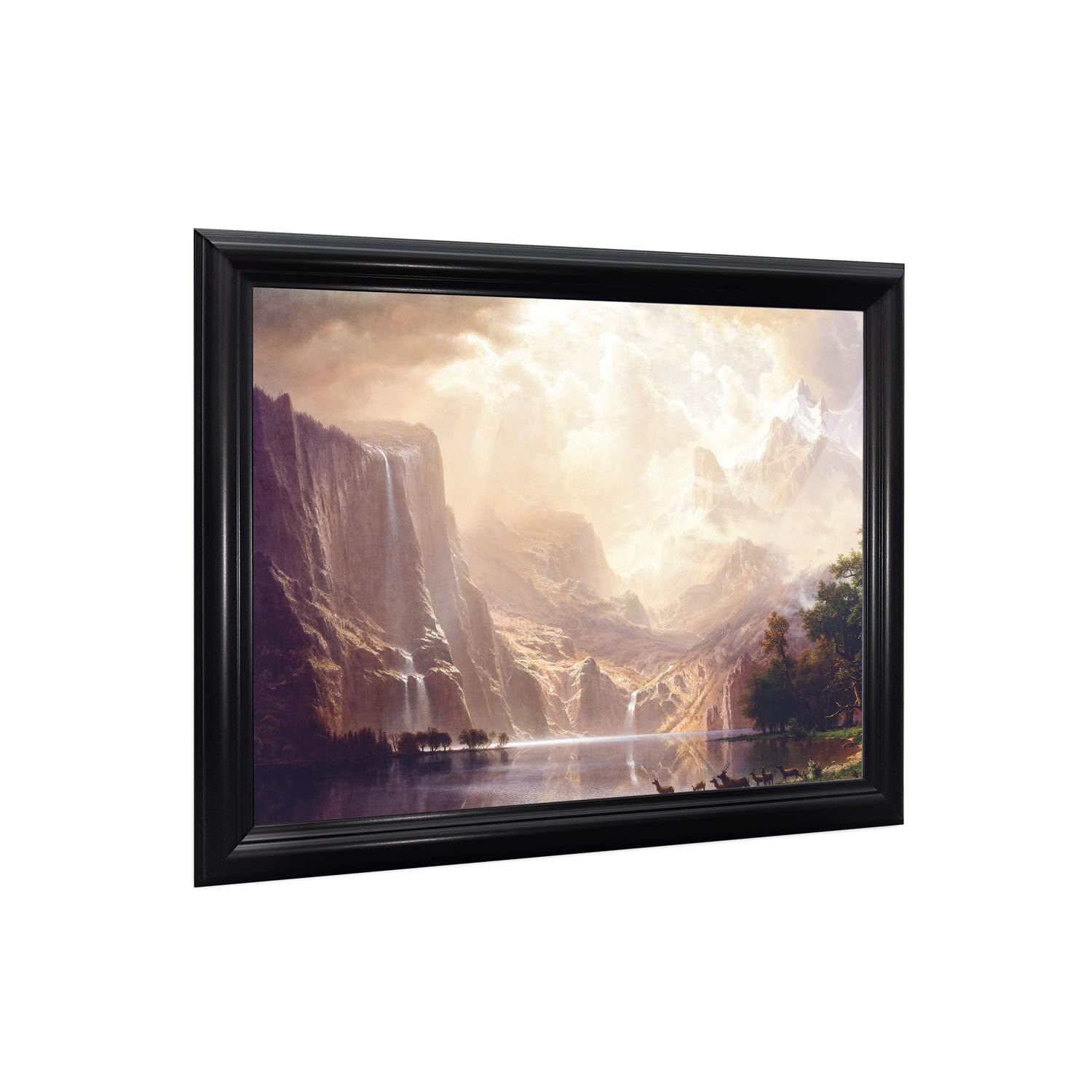 Among The Sierra Nevada Mountains, California, Framed Wall Art By Albert Bierstadt, Mountain Home Decor Scene, 11X14 2400B