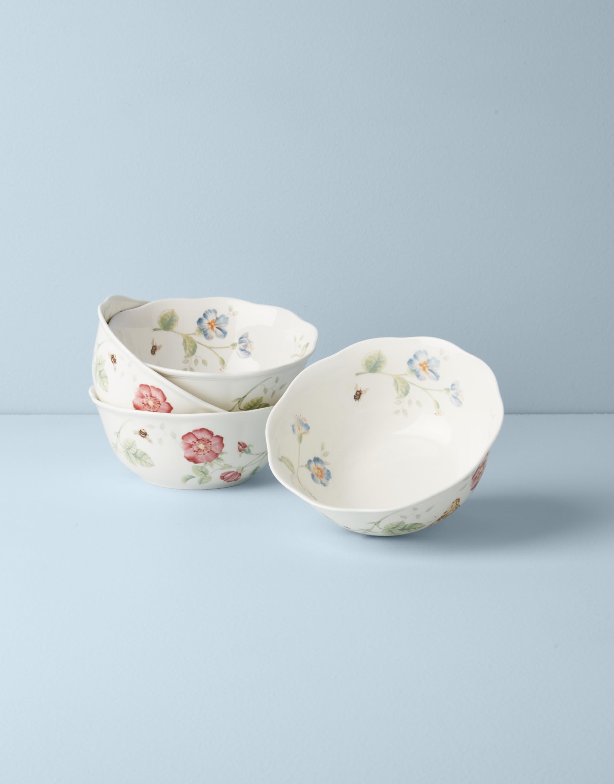 Lenox Butterfly Meadow 4-Piece Large All-Purpose Bowls, 4.03, Multi