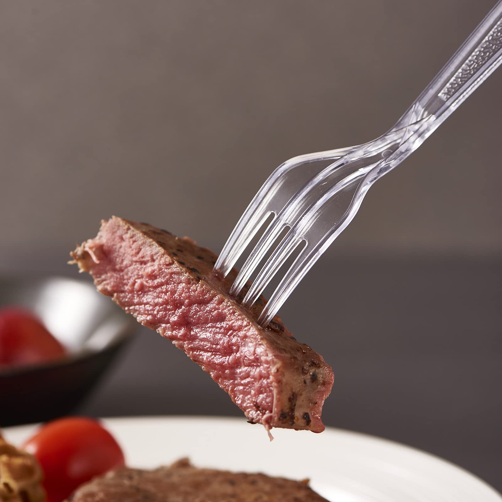 300 Crystal Clear Plastic Forks Heavy Duty Silverware Set Disposable Cutlery Fancy Serving Utensils Elegant Flatware Bulk Premiu