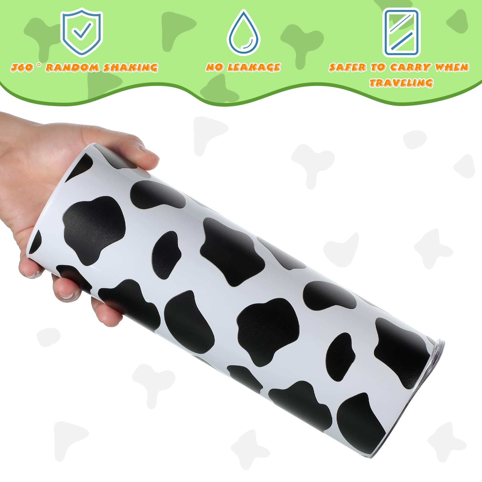 Chengu Cow Print Tumbler 30 Oz Print Water Bottle Reusable Cup Cute Travel Mug Skinny Stainless Steel Tumbler Insulated Coffee T