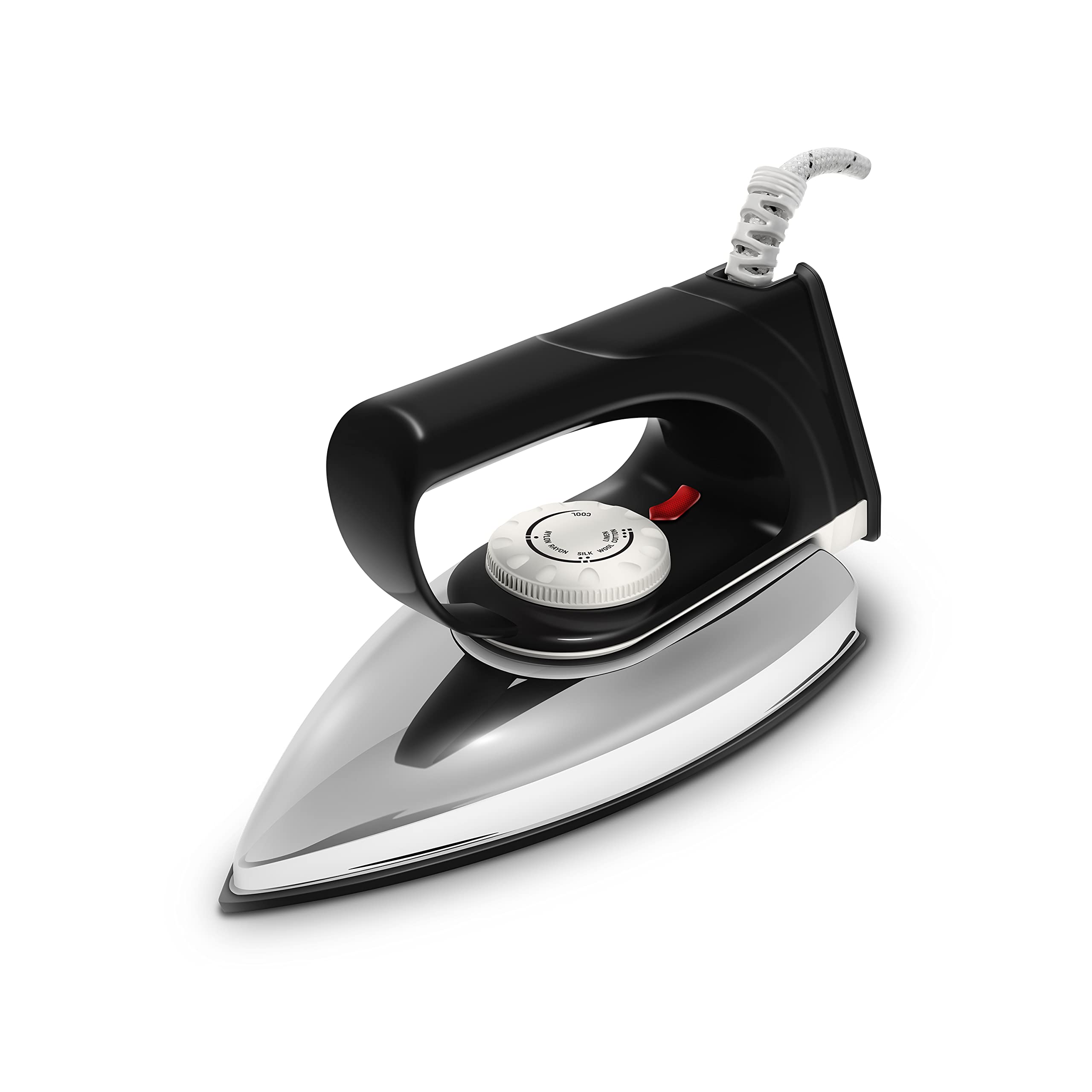 Wipro Popular 1000 Watts GD102 Lightweight Chrome finsh Automatic Electric Dry Iron | Anti bacterial German Weilburg Coated Sole