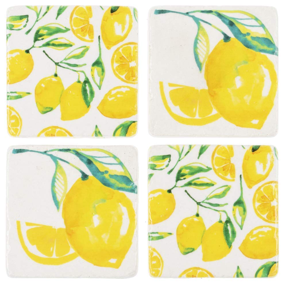 Ganz Cb172268 Lemon Coaster Set Of Four, Multi