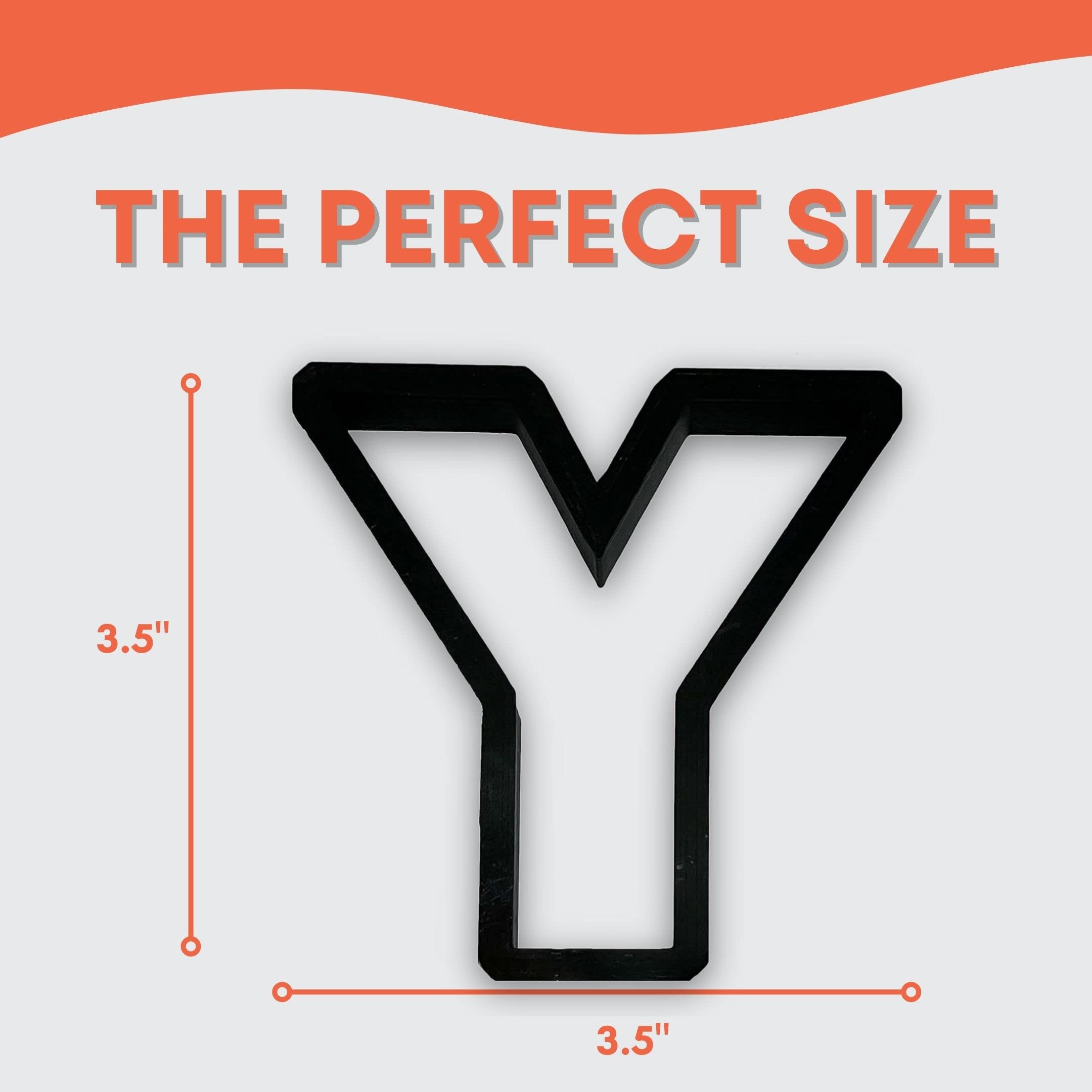 Y Capital Block Cookie Cutter With Easy To Push Design (3.5 Inch)