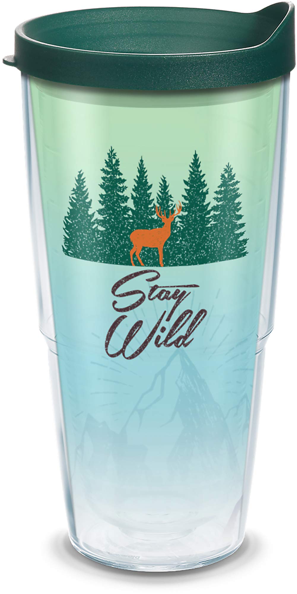 Tervis Stay Wild Made In Usa Double Walled Insulated Tumbler Travel Cup Keeps Drinks Cold & Hot, 24Oz, Classic