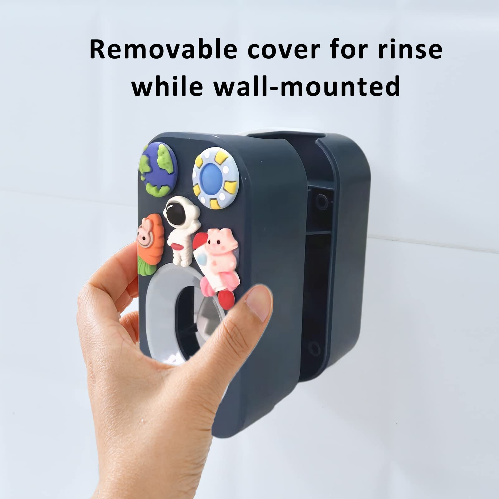 Automatic Kid Toothpaste Dispenser for Shower Toothpaste Squeezer for Kids & Family  is Wall Mounted Bathroom Decor by Mr. Thumbs (1pc Astronaut #2)