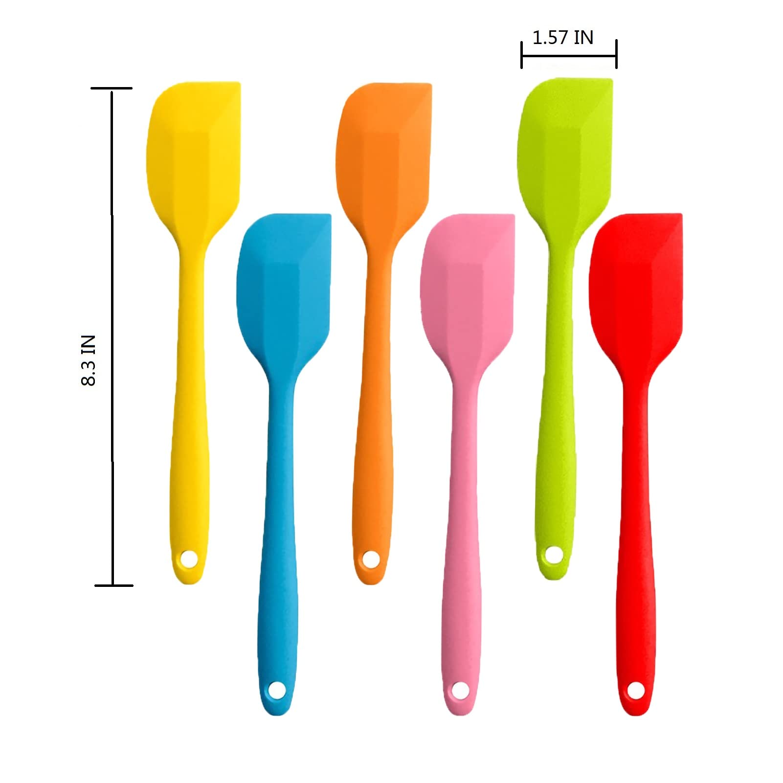 8 Pieces Silicone Spatulas,8.5 Inch Non-Stick With Stainless Steel Core,Heat Resistant-500?, Food Grade Dishwasher Safe, For Mix