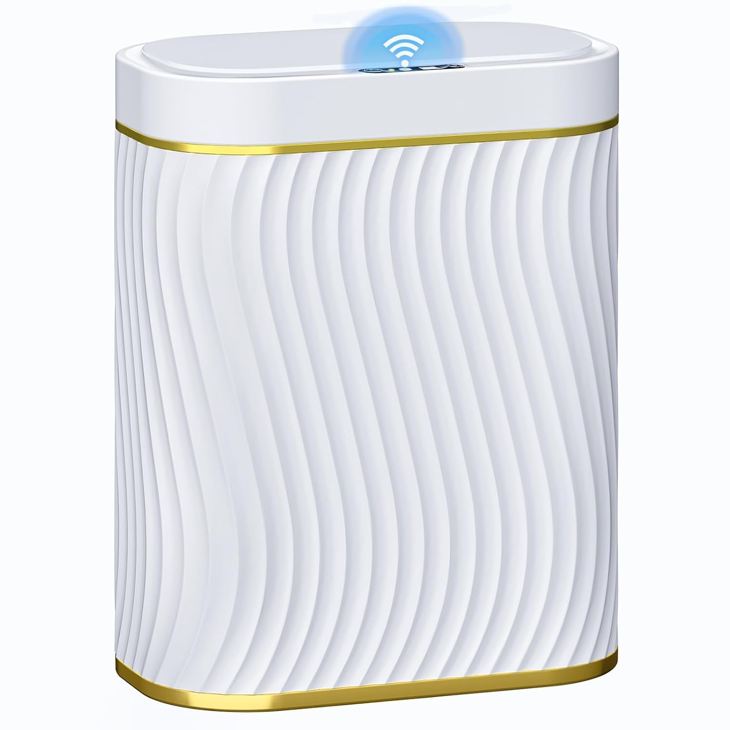 steo spce Automatic Motion Sensor Bathroom Small Trash Can with Lid, 2.6 Gallon Touchless Slim Garbage Can, Smart Waterproof Tra