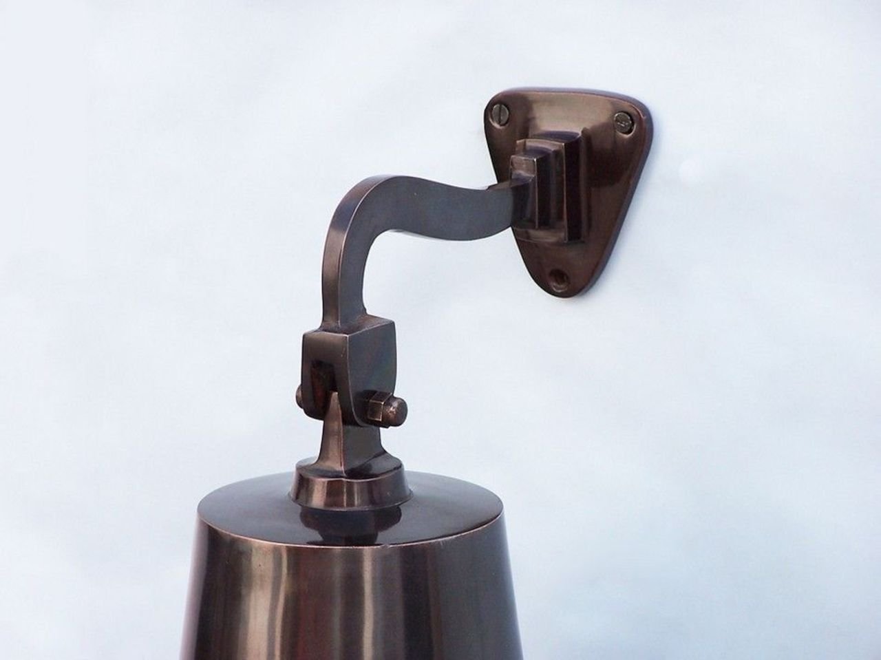 Hampton Nautical BL-2019AN-11 Antiqued Copper Hanging Ships Bell 11 - Nautical Decor - Nautical Home Decoration