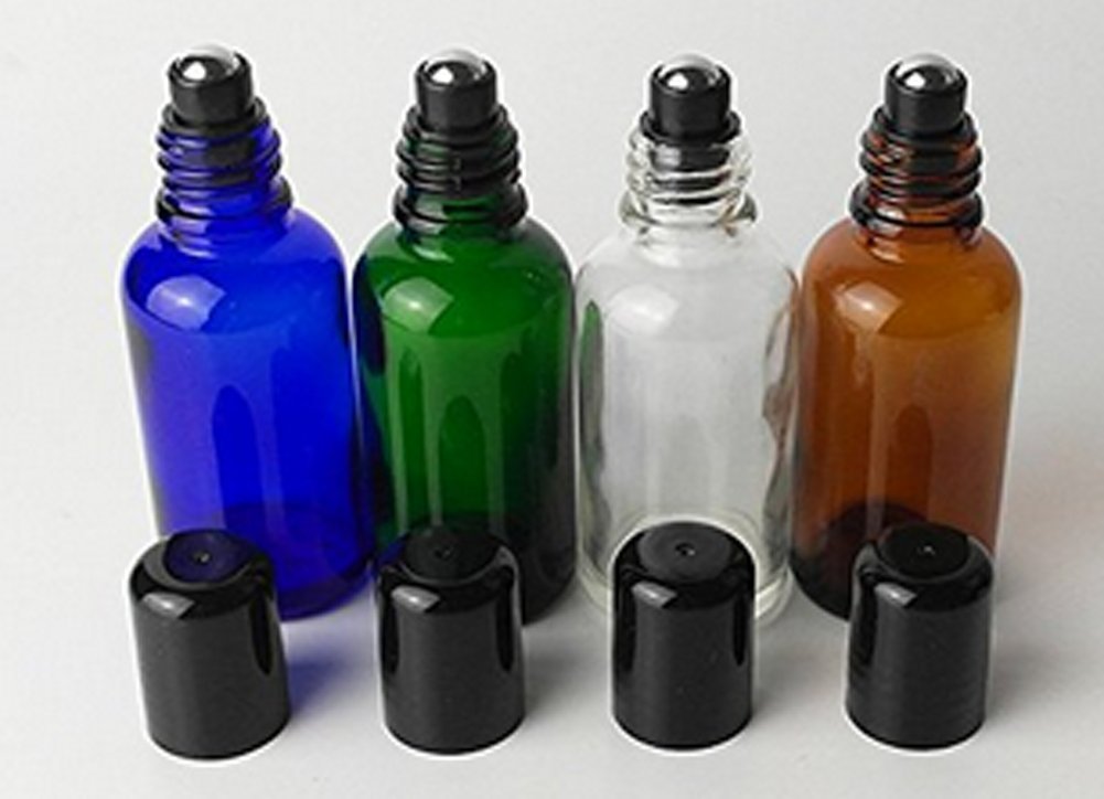 3Pcs 30Ml Brown Glass Empty Roll On Bottles Essential Oil Perfume Roller Bottles With Stainless Steel Roller Balls For Essential