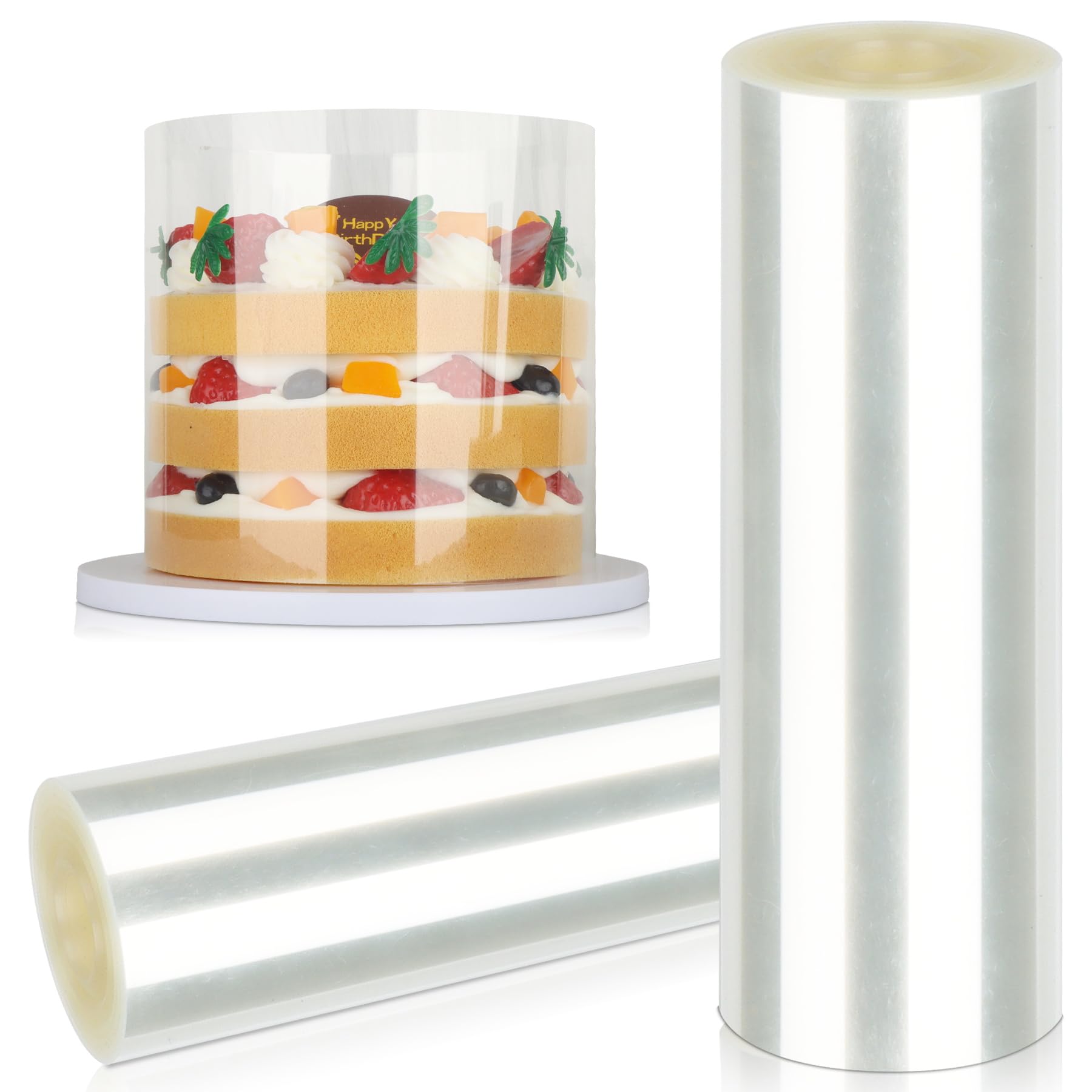 Cake Collar  6 x 394inch/1 RollTransparent Acetate Cake Roll, Professional Acetate Sheets for Baking, Elegant Cake Wrapping, E