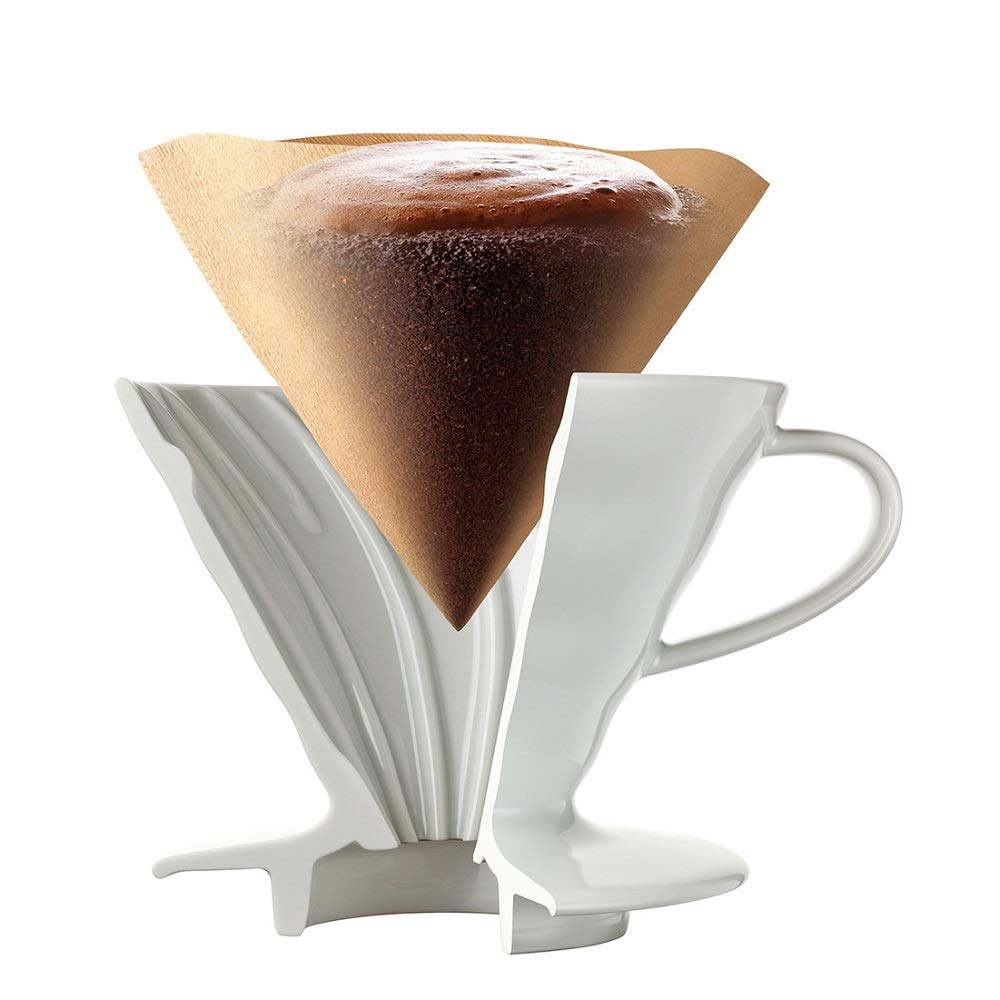Hario V60 Paper Coffee Filters, Size 01, Natural, 100Ct Boxed