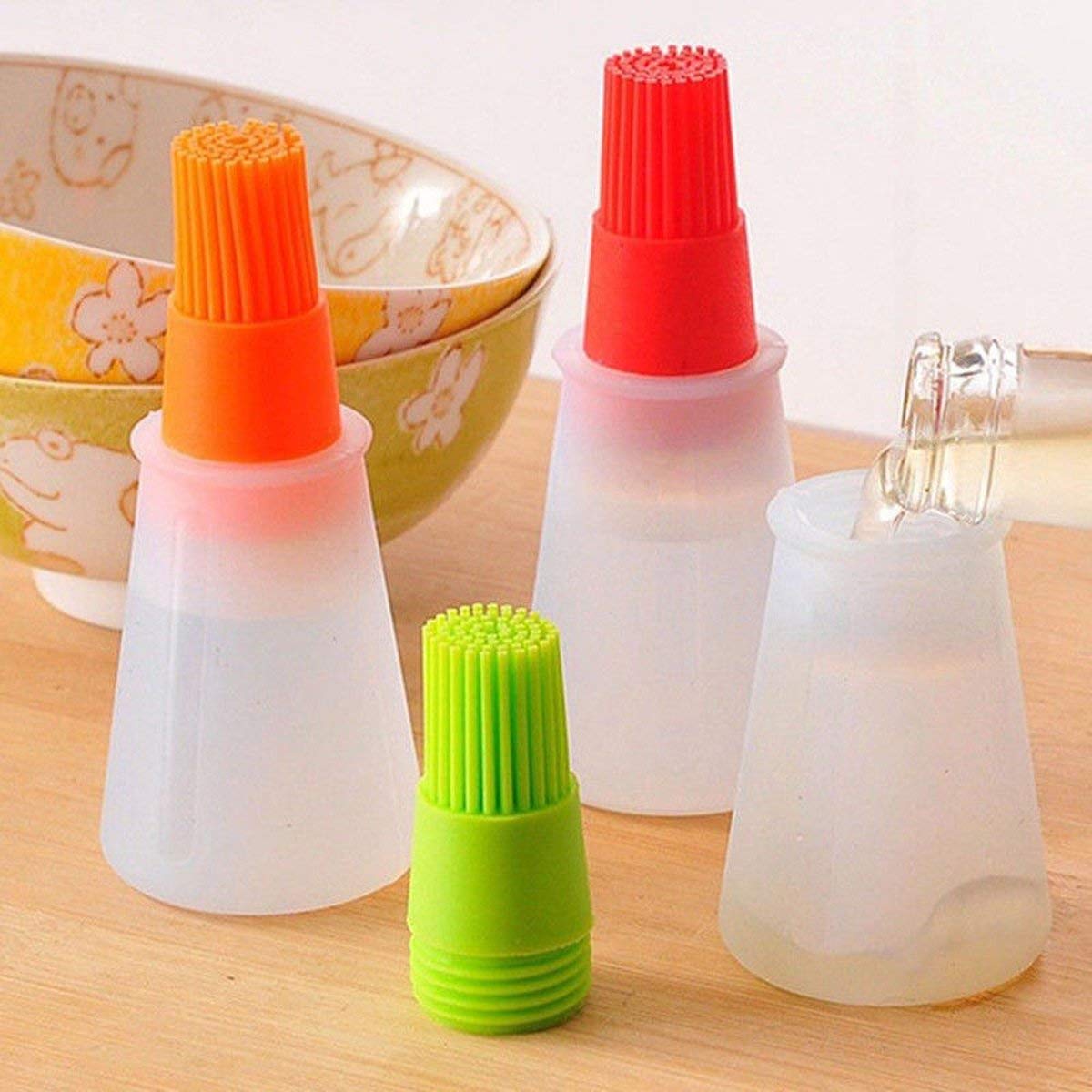 Faas Silicone Cooking Oil Bottle With Basting Brush (Assorted Colour)