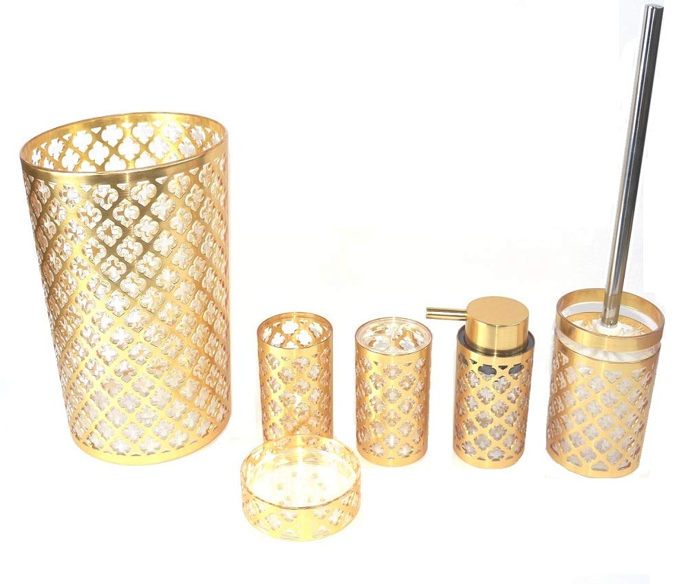 Daniel'S Bath & Beyond Accessory Set Geneva, Gold