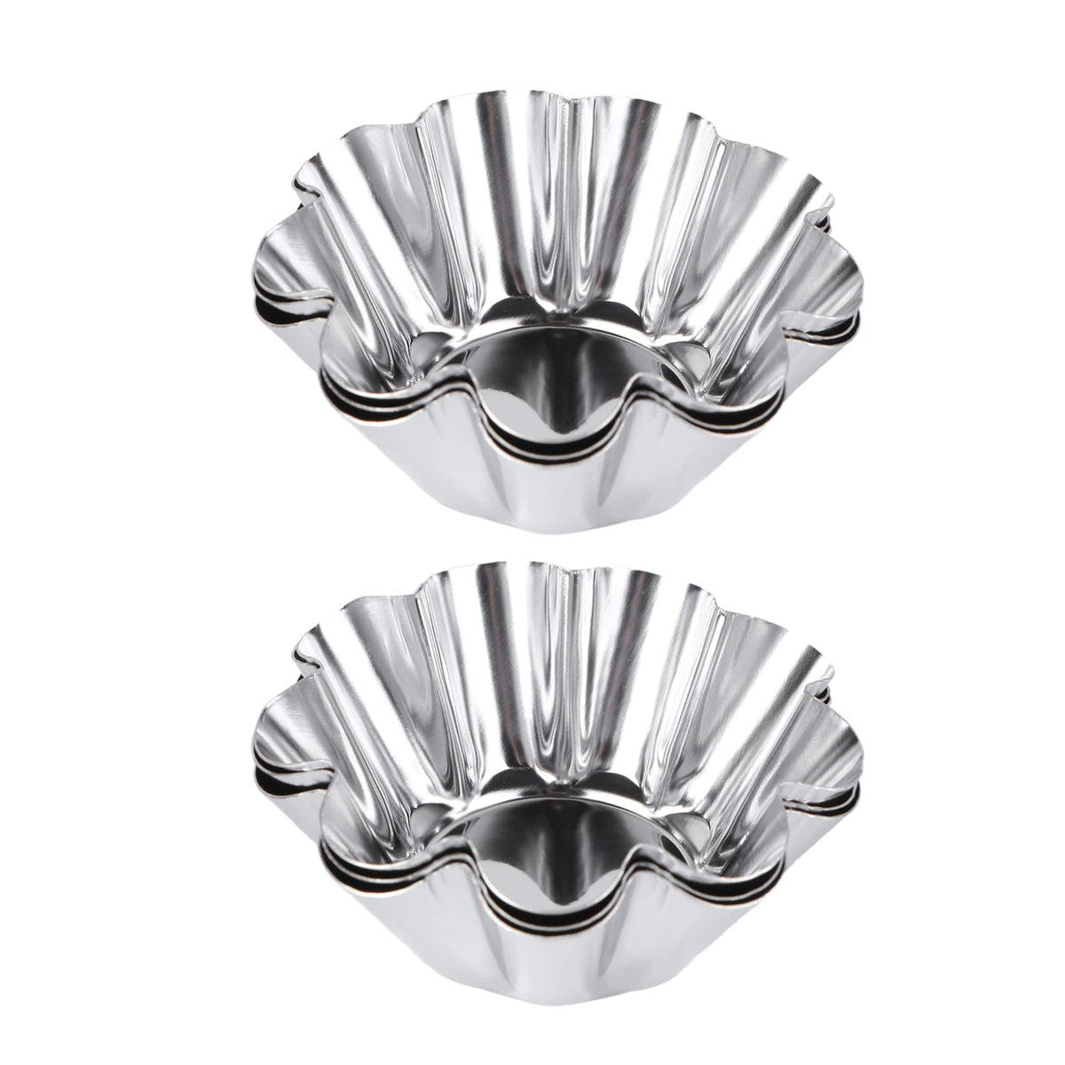 Luxshiny 6Pcs Portuguese Nonstick Tart Bakery Delicate Non-Stick Tins Pie Daisy Tartlet Diy Bakingreusable Useful Non Reusable D