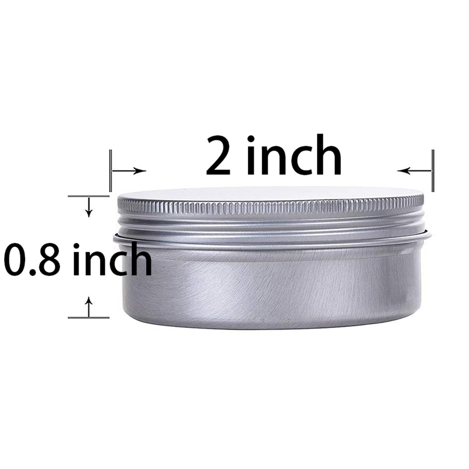 1 Ounce Aluminum Tin Jar Refillable Containers 30Ml Aluminum Screw Lid Round Tin Container Bottle For Cosmetic,Lip Balm, Cream,