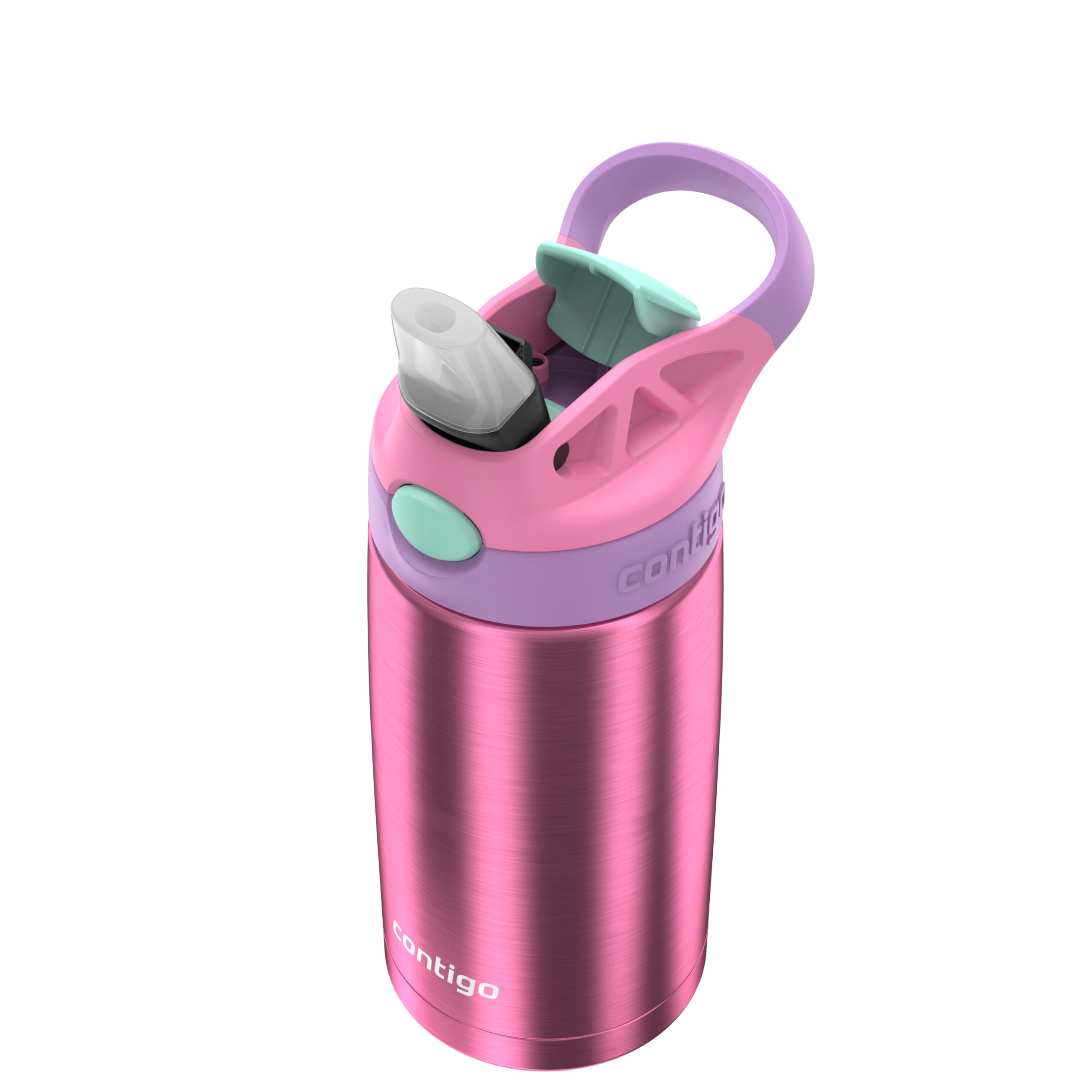 Contigo Kids Stainless Steel Water Bottle With Redesigned Autospout Straw, 13 Oz