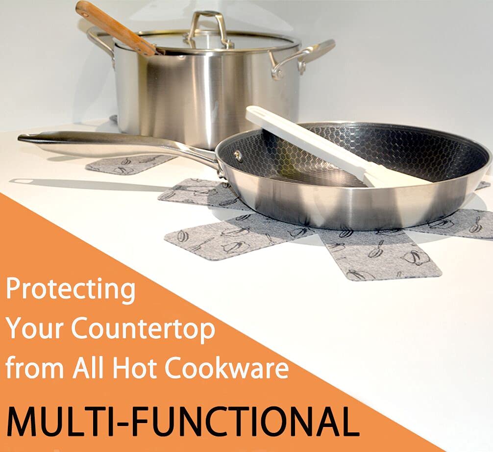 Kitwinner Felt Pan Protectors, Pan Separators For Stacking All Clad To Prevent Scratching, Anti Slip Felt Pot Separators For Non
