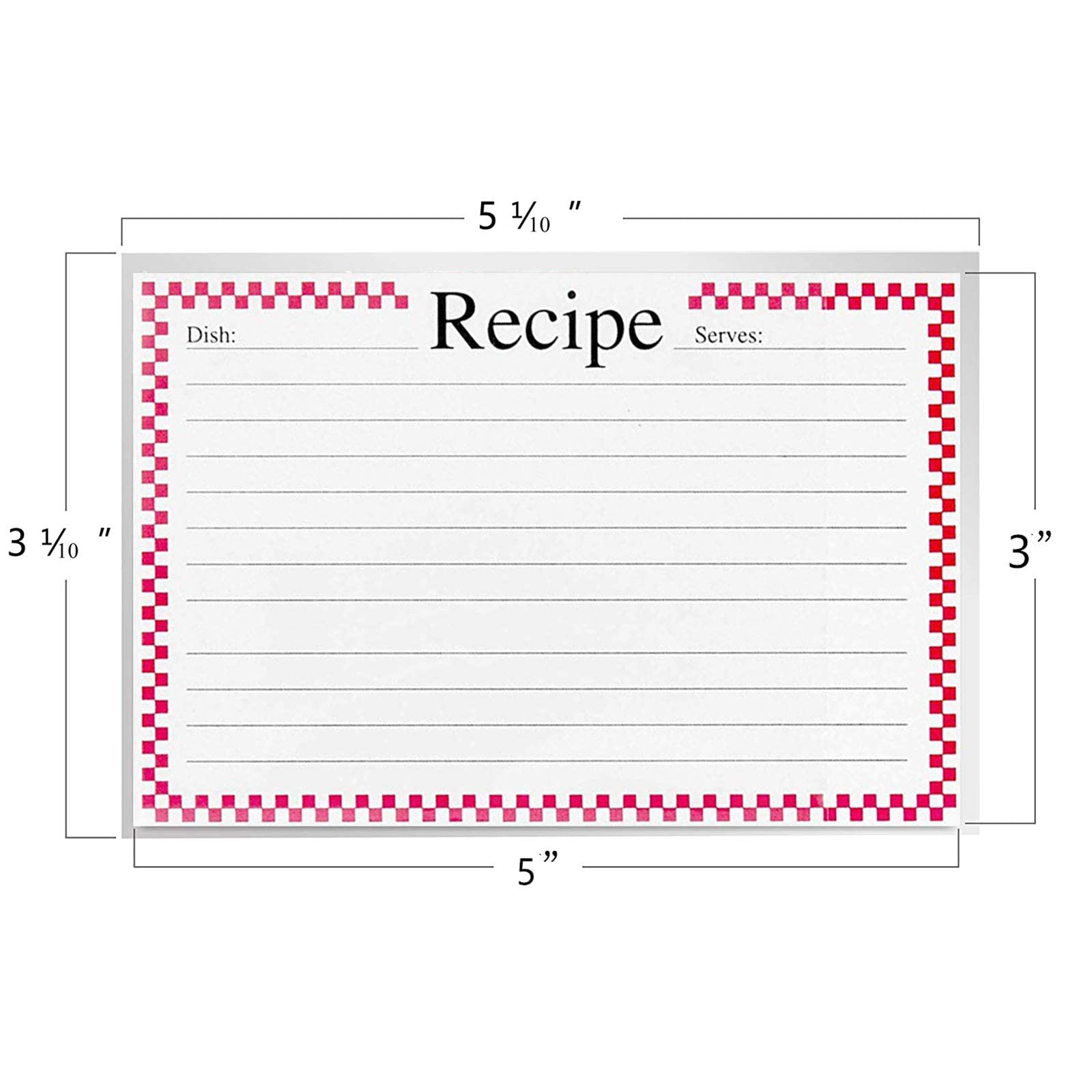 Vovoo 3x5 Recipe Card Protectors 100 Count Recipe Card Covers Index Card Sleeve