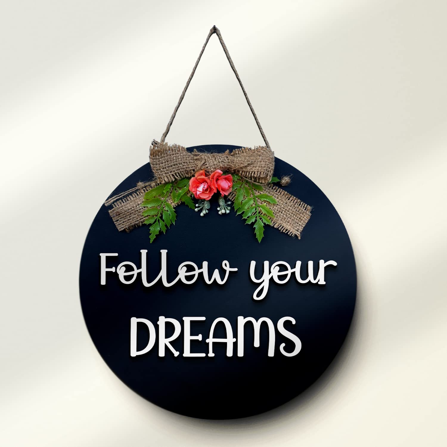 Follow Your Dreams Wall Hanging Home Decor Wall Hanging Frame Board For Kitchen, Living Room, Study Room, Office, Cafe, Restaura